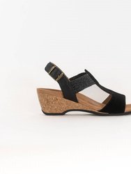 Women's Kaytie Wedge Sandal - Black Suede