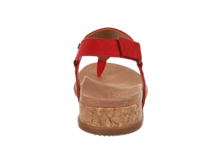 Women's Kirra Toe Post Walking Sandal In Red