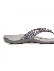 Women's Lucia Snake Thong Sandal - Slate Grey