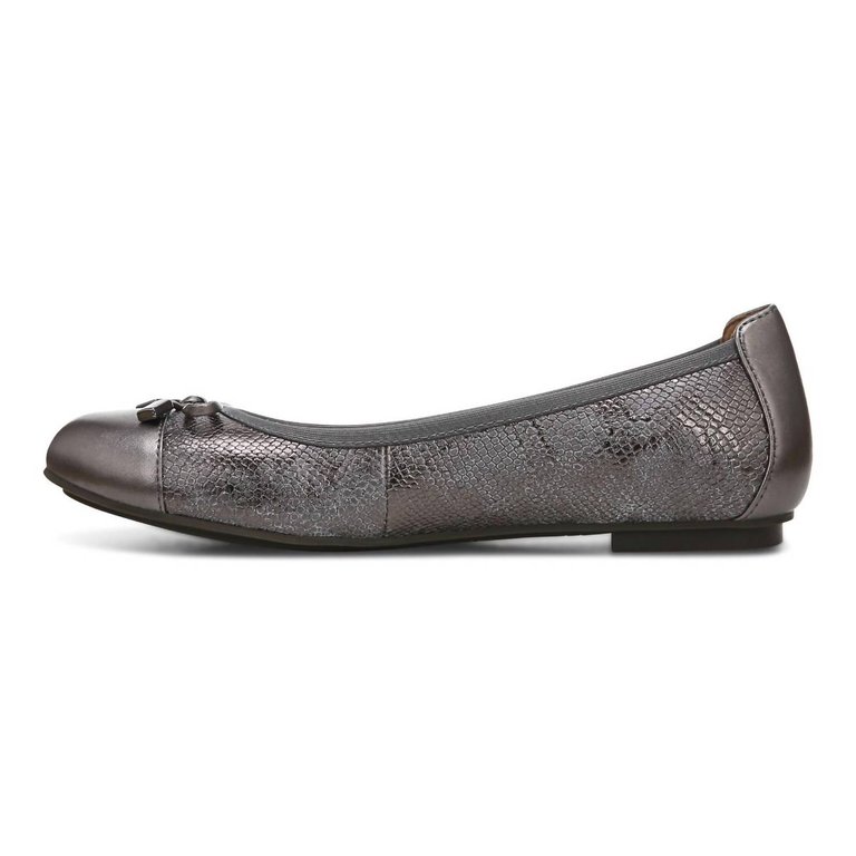 Women's Minna Ballet Flats In Pewter Metallic