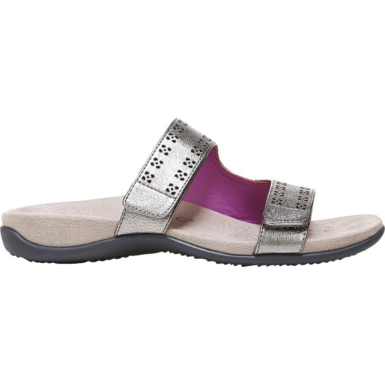 Women's Nakia Sandal - Wide Width In Pewter - Pewter