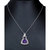 0.60 Cttw Pendant Necklace, Purple Amethyst Trillion Shape Pendant Necklace For Women In 18 Inch Chain, Prong Setting - 0.5" L x 0.33" W