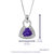0.60 Cttw Pendant Necklace, Purple Amethyst Trillion Shape Pendant Necklace For Women In 18 Inch Chain, Prong Setting - 0.5" L x 0.33" W