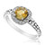 0.65 Cttw Citrine Ring In .925 Sterling Silver Rhodium Plating Round 10 x 8 mm