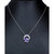 0.70 Cttw Pendant Necklace, Purple Amethyst Heart Pendant Necklace For Women In 18 Inch Chain, Prong Setting - 0.43" L x 0.33" W