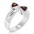 0.80 Cttw Garnet Ring .925 Sterling Silver With Rhodium Plating Triangle Shape - Silver