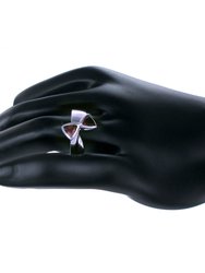 0.80 Cttw Garnet Ring .925 Sterling Silver With Rhodium Plating Triangle Shape
