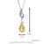 0.80 Cttw Pendant Necklace, Citrine Pear Shape Pendant Necklace For Women In .925 Sterling Silver With Rhodium, 18" Chain, Prong Setting