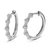1/10 Cttw Diamond Hoop Earrings For Women, Round Lab Grown Diamond Earrings In .925 Sterling Silver, Prong Setting, Width 3 MM, Height 17 MM - Silver
