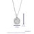 1/10 Cttw Diamond Pendant Necklace For Women, Lab Grown Diamond Square Pendant Necklace In .925 Sterling Silver With Chain, Size 1/2"