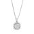1/10 Cttw Diamond Pendant Necklace For Women, Lab Grown Diamond Square Pendant Necklace In .925 Sterling Silver With Chain, Size 1/2" - Silver