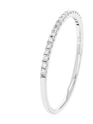 1/10 Cttw Diamond Wedding Band For Women, Round Lab Grown Diamond Wedding Band In .925 Sterling Silver, Prong Setting, Width 1/20"