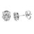 1/10 cttw Stud Earrings For Women, Round Lab Grown Diamond Stud Earrings In .925 Sterling Silver, Prong Setting: Diamonds: 14: 1/4" H x 1/4" W - Silver