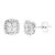 1/12 cttw Stud Earrings For Women, Round Lab Grown Diamond Stud Earrings In .925 Sterling Silver, Prong Setting: 1/3" H x 1/3" W: Diamonds: 18 - Silver