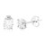 1/12 Cttw Stud Earrings For Women, Round Lab Grown Diamond Stud Earrings In .925 Sterling Silver, Prong Setting - Silver