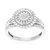 1/2 cttw Diamond Engagement Ring For Women, Round Lab Grown Diamond Ring In 0.925 Sterling Silver, Prong Setting, Size 7 - 2/5" - Silver
