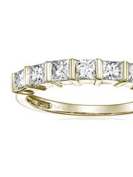 1/2 cttw Princess Cut Diamond Wedding Band For Women In 14K Yellow Gold Channel Set Ring - Yellow Gold