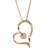 1/20 Cttw Diamond Heart Pendant Necklace 14K Rose Gold With 18" Chain