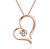 1/20 Cttw Diamond Heart Pendant Necklace 14K Rose Gold With 18" Chain