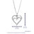 1/20 Cttw Diamond Pendant Necklace For Women, Lab Grown Diamond Heart Pendant Necklace - Length: 21 MM, Width: 18 MM