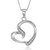 1/20 Cttw Heart Shape Diamond Pendant Necklace 14K White Gold With 18" Chain