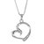 1/20 Cttw Heart Shape Diamond Pendant Necklace 14K White Gold With 18" Chain