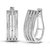 1/3 cttw Diamond Hoop Earrings for Women, Round Lab Grown Diamond Earrings in .925 Sterling Silver, Prong Setting,Width: 1/4", Height:3/4" - Silver