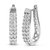 1/4 Cttw Diamond Hoop Earrings For Women, Round Lab Grown Diamond Earrings In .925 Sterling Silver, Channel Setting 1" - 26 mm H x 6 mm W - Silver