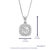 1/4 Cttw Diamond Pendant Necklace For Women, Lab Grown Diamond Cushion Cluster Pendant Necklace In .925 Sterling Silver With Chain