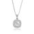 1/4 Cttw Diamond Pendant Necklace For Women, Lab Grown Diamond Cushion Cluster Pendant Necklace In .925 Sterling Silver With Chain - Silver