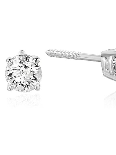 Vir Jewels 1/4 Cttw Diamond Stud Earrings 14K White Gold Prong Set Round With Screw Backs product