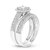 1/4 Cttw Wedding Engagement Ring Bridal Set, Round Lab Grown Diamond Ring For Women In .925 Sterling Silver, Prong Setting, Width 8 MM