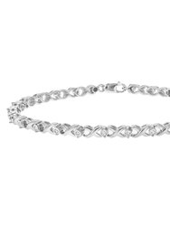 1/5 Cttw Diamond Bracelet For Women, Round Lab Grown Diamond Tennis Bracelet In .925 Sterling Silver, Prong Setting - Silver