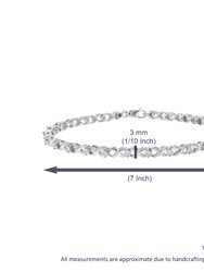 1/5 Cttw Diamond Bracelet For Women, Round Lab Grown Diamond Tennis Bracelet In .925 Sterling Silver, Prong Setting