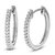 1/5 cttw Diamond Hoop Earrings For Women, Round Lab Grown Diamond Earrings In .925 Sterling Silver, Prong Setting- 16 mm x 2 mm - Silver