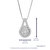 1/5 cttw Diamond Pendant Necklace For Women, Lab Grown Diamond Composite Pendant Necklace In .925 Sterling Silver With Chain, Size 1/2"