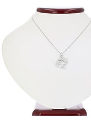 1/6 Cttw Diamond Dolphin Pendant Necklace 14K White Gold With 18" Chain