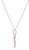 1/6 Cttw Diamond Knot Pendant in 14K White And Rose Gold With Chain - 14k White And Rose Gold