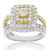 1 7/8 Cttw Diamond Wedding Engagement Ring Bridal Set 14K Two Tone Gold - Yellow Gold