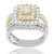 1 7/8 Cttw Diamond Wedding Engagement Ring Bridal Set 14K Two Tone Gold