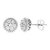 1/8 cttw Stud Earrings For Women, Round Lab Grown Diamond Stud Earrings In .925 Sterling Silver, Prong Setting - Diamonds: 14 - Silver