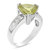 1 cttw Lemon Quartz Ring .925 Sterling Silver With Rhodium Trillion Shape 9 MM - Sterling Silver