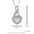 1 Cttw Pendant Necklace, Green Amethyst Heart Pendant Necklace For Women in .925 Sterling Silver With Rhodium, 18" Chain, Prong Setting