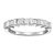1 Cttw Princess Cut Diamond Wedding Band For Women In 14K White Gold Channel Set Ring, Size 5-9 - Sterling Silver