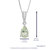 1.10 Cttw Pendant Necklace, Green Amethyst Pear Shape Pendant Necklace For Women In .925 Sterling Silver With Rhodium