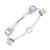 12 cttw Purple Amethyst Bangle Bracelet Brass With Rhodium Plating 11 x 9 MM Oval - Rhodium