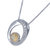 1.20 Cttw Pendant Necklace, Citrine Pendant Necklace For Women In .925 Sterling Silver With Rhodium, 18" Chain, Prong Setting
