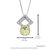 1.20 cttw Pendant Necklace, Lemon Quartz Pendant Necklace For Women In .925 Sterling Silver With Rhodium, 18" Chain, Prong Setting - 0.50" L x 0.40" W