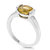 1.30 Cttw Citrine Ring In .925 Sterling Silver With Rhodium Plating Round Shape