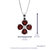 1.40 Cttw Pendant Necklace, Garnet Pendant Necklace For Women In .925 Sterling Silver With Rhodium, 18" Chain, Prong Setting